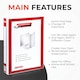 image 3 of Pack of 6 A4 White 4” (101mm) Presentation 2D Ring Binders with Fully Customisable Covers
