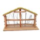 image 1 of LARGE Handmade Nativity Scene Birth Jesus Christ Wooden Stable Figurine House Sculpture Christmas Decoration Xmas Décor, W