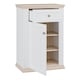 image 4 of Pontypool Shoe Cabinet with Drawer in White and a Riva Oak