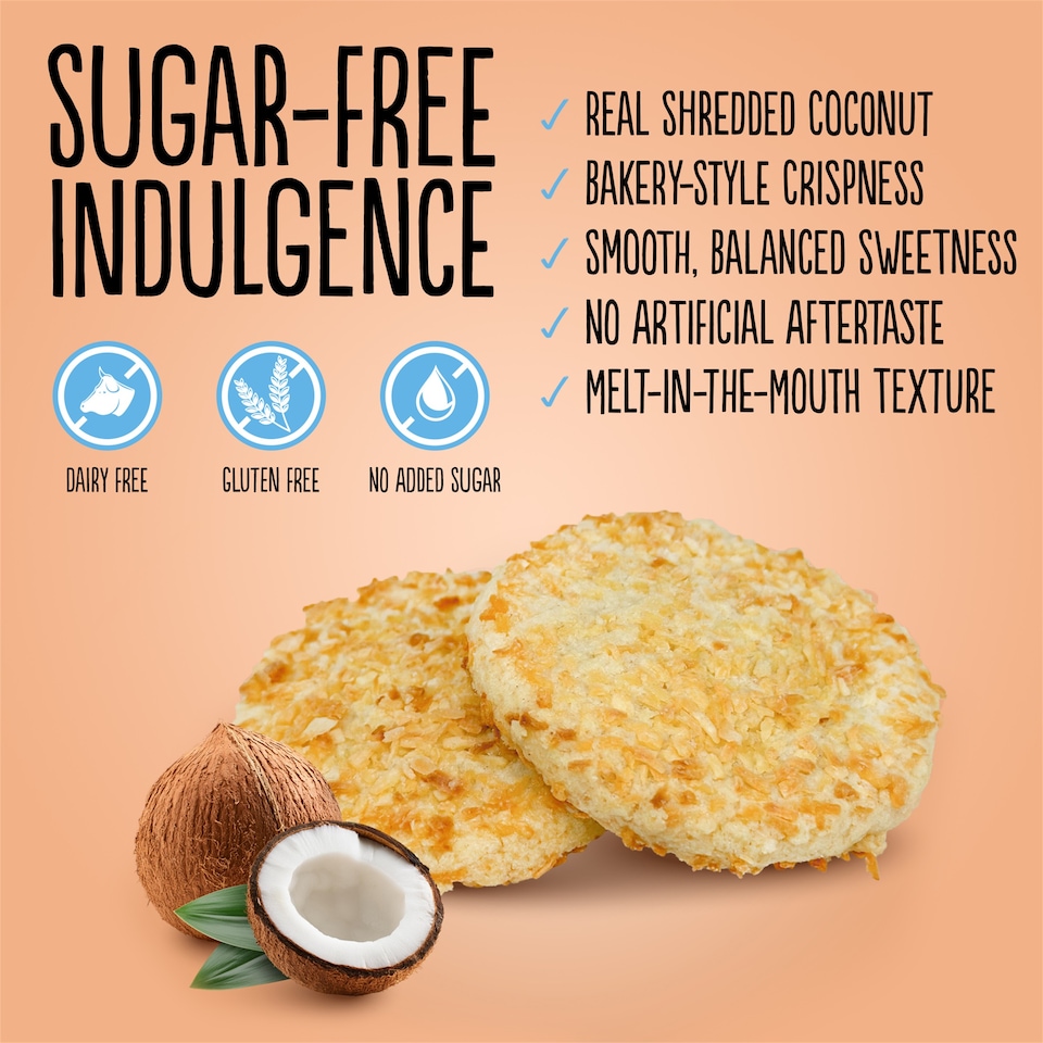 image 1 of Diablo Sugar Free Coconut Cookies 150g 3 Pack