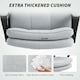 image 4 of HOMCOM Fabric Office Chair, Computer Desk Chair for Home, Light Grey Grey