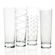 image 1 of Mikasa Highball Glass Set Clear Etched Crystal 550ml Set of 4