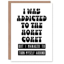 Addicted To The Hokey Cokey Funny Word Play Birthday Greeting Card