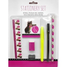 Anker Kitten Stationery Set - Pink/Black/White - One Size