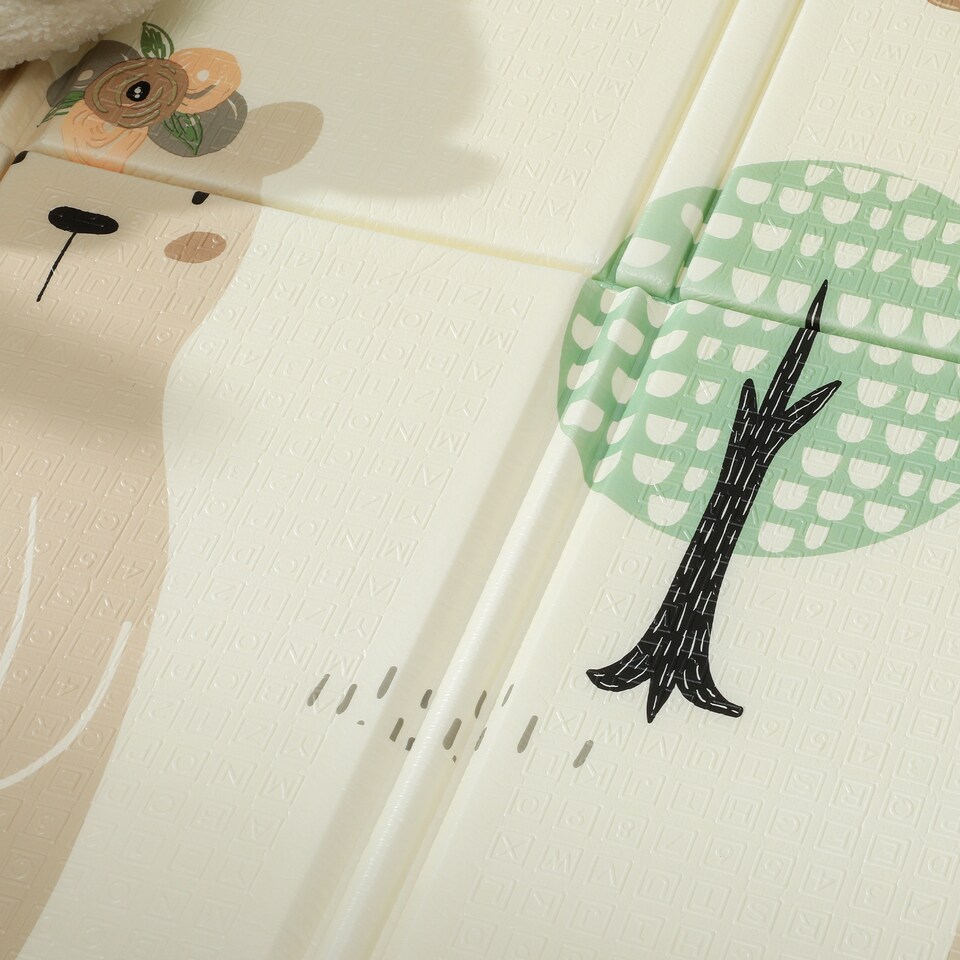 image 1 of AIYAPLAY Baby Play Mat, Foldable Activity Playmat, Animal Theme