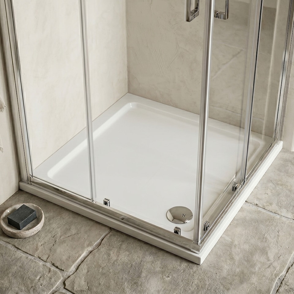 image 1 of Balterley Premium Square Shower Tray | White | White | 1