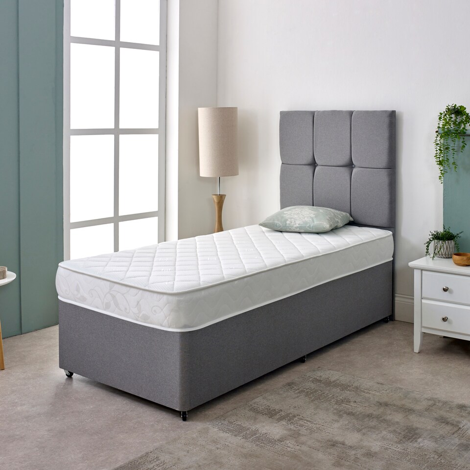 image 1 of Cooltouch Diamond Hybrid Mattress - 18cm Deep, Plush Feel | White | European Single