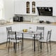 image 2 of HOMCOM 5 Pieces Dining Room Sets, Kitchen Table and Chairs Set 4