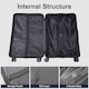 image 6 of Alivio 3-Piece Lightweight Expandable Hard Shell ABS Suitcase with Spinner Wheels