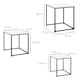 image 3 of HOMCOM Nesting Tables Set of 3, Side End Table with Faux Marble Effect Top and Steel Legs for Living Room, Bedroom, White | White