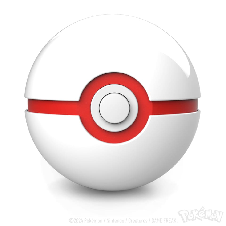 image 1 of Pokémon Die-Cast Mini Premier Ball Replica | White
