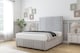 image 3 of Sloomy Harrington Silver Plush Divan Bed Base 2 Drawers Right Side With 26 Inch Strutted Headboard & 12 Inch Matching Footboard | Silver | Silver | Single | 1