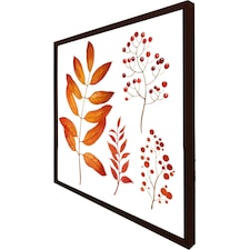 Orange autumn leaves (Picture Frame) Brown | M