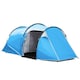 image 1 of Outsunny 3 Man Camping Tent with 2 Rooms Porch Vents Rainfly Weather-Resistant