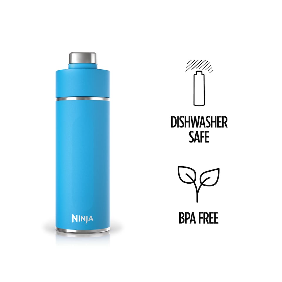image 1 of Ninja Thirsti 530ml Travel Bottle Tropical Blue DW1801EUUKSB