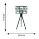 image 3 of ValueLights Elise Acrylic Jewel Two Tier Shade Black Tripod Table Lamp and LED Bulb