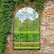 image 5 of The Arcus - Black Framed Arched Window Garden Mirror 75" X 47" 190 x 120CM. Suitable for Outside and Inside! Black