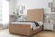 image 2 of Sloomy Monroe Latte Dumfries Bed Frame With Mattress With 50" Upholstered Headboard 5' King