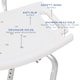 image 4 of HOMCOM Bath Chair Shower Seat, Safety Bathroom Elderly Aids