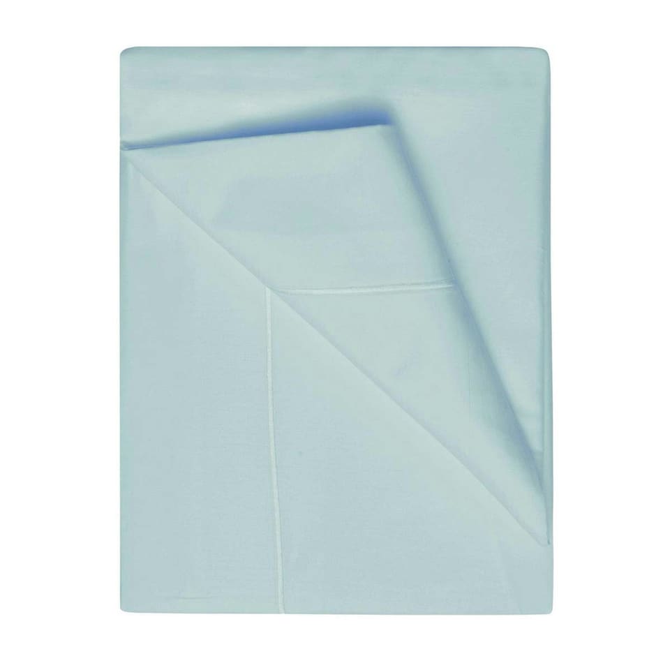 image 1 of Belledorm 400 Thread Count Egyptian Cotton Flat Sheet - Duck Egg Blue - Double