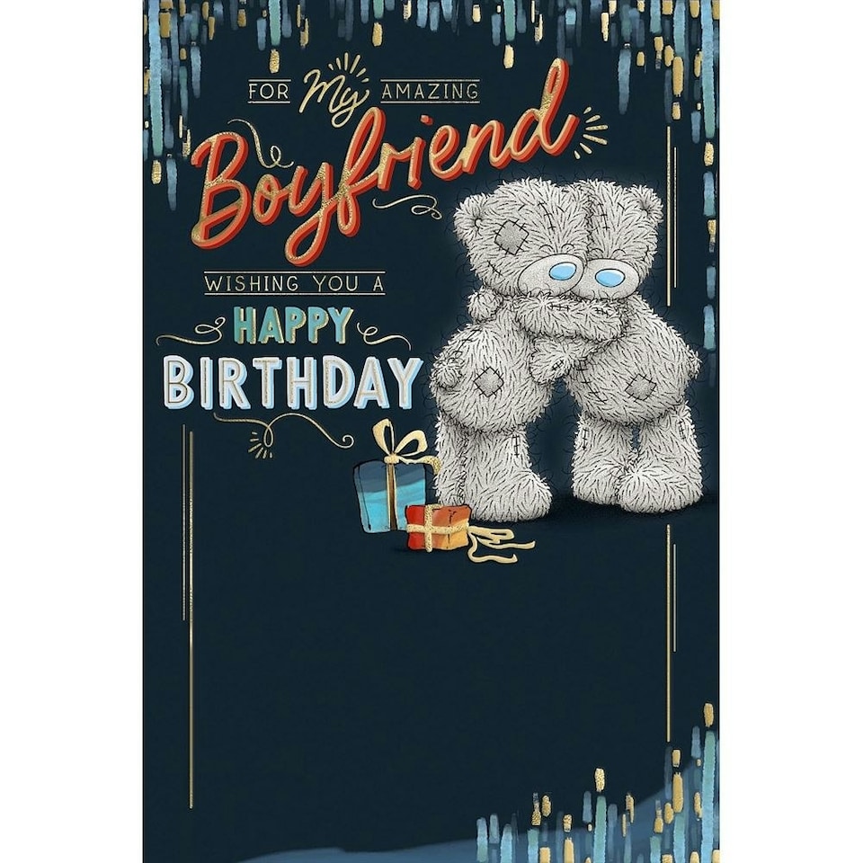 image 1 of Bears Hugging Boyfriend Birthday Card
