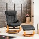 image 2 of Modena Swivel Recliner with Massage and Heat Black
