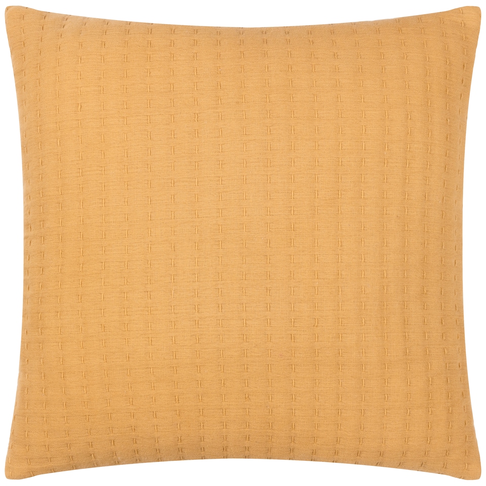 image 1 of Yard Hush Cotton Linear Cushion, Honey, 45 x 45cm