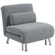image 6 of HOMCOM Single Folding 5 Position Convertible Sleeper Chair Sofa Bed Blue