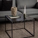 image 4 of Barossa Coffee Table with Black Marble Marquina Top & Black Steel Base 60cm