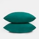 image 4 of OHS 2 x Soft Plain Matte Velvet Cushion Covers, 45x45cm - Teal