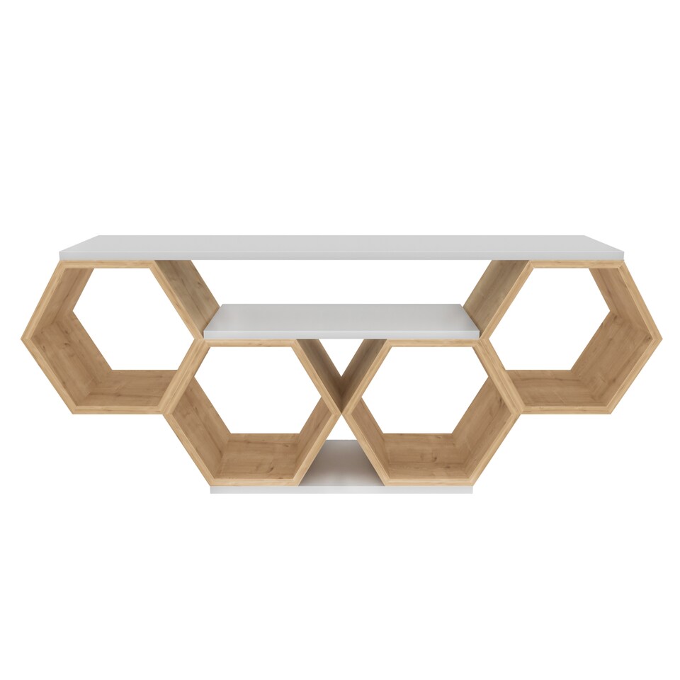image 1 of Decorotika Honey TV Stand TV Unit for TVs up to 55 inch Honeycomb Design