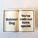 image 1 of Beloved Dog Memorial Stone - Grave Book Marker - "Beloved Dog"