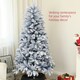 image 3 of HOMCOM 5 Foot Artificial Blue Snow Flocked Christmas Tree with Hinged Branches
