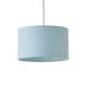 image 1 of ValueLights Reni Duck Egg Blue Fabric Ceiling Lamp Shade & Bulb (D)25cm | Blue