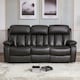 image 5 of Chester 3 Seater Electric High Back Bonded Leather Recliner Sofa (Brown)