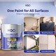 image 3 of HQC Satin Paint - Smooth, Durable Satin Finish For Walls & Ceilings - Satin Classic Grey - 5L