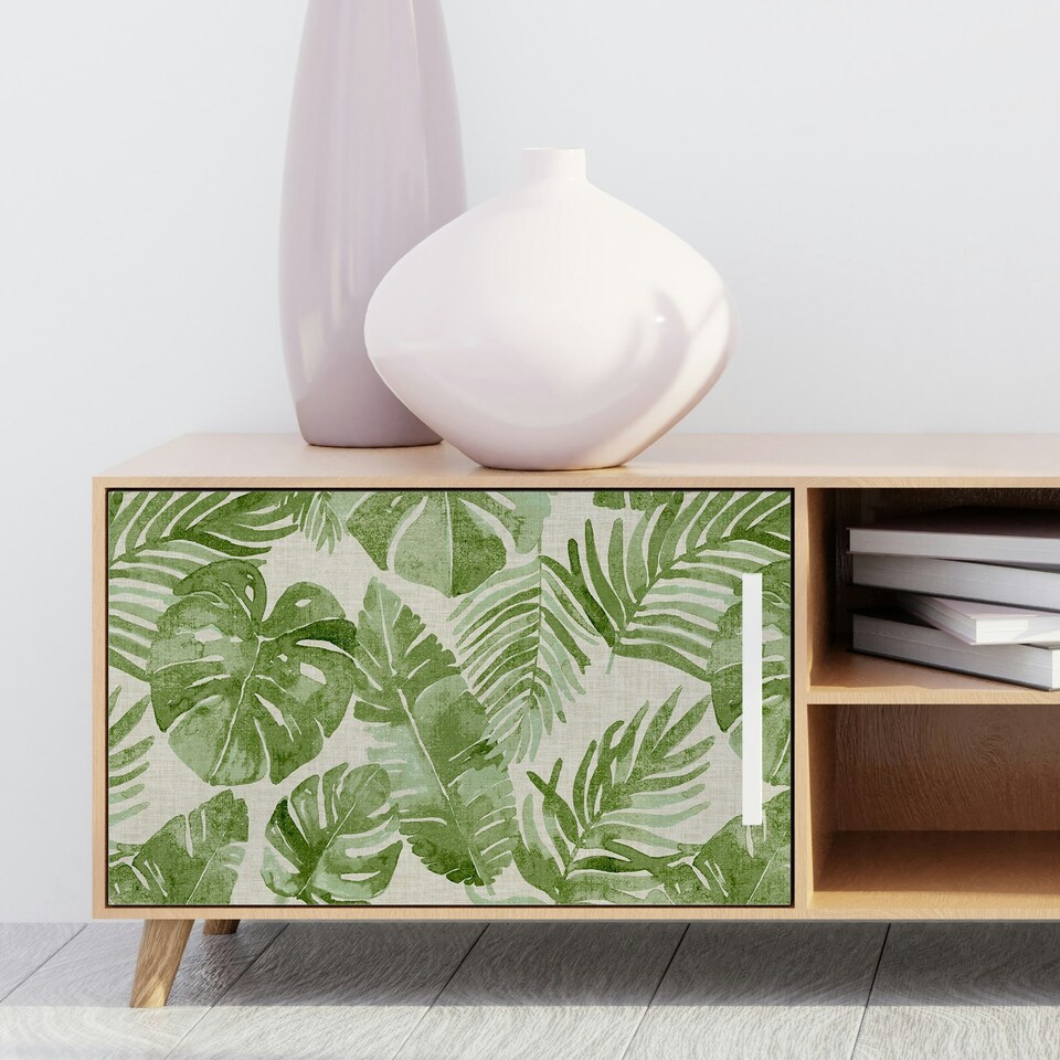 image 1 of NuWallpaper NU3670 Tortola Peel & Stick Wallpaper, Green Multi