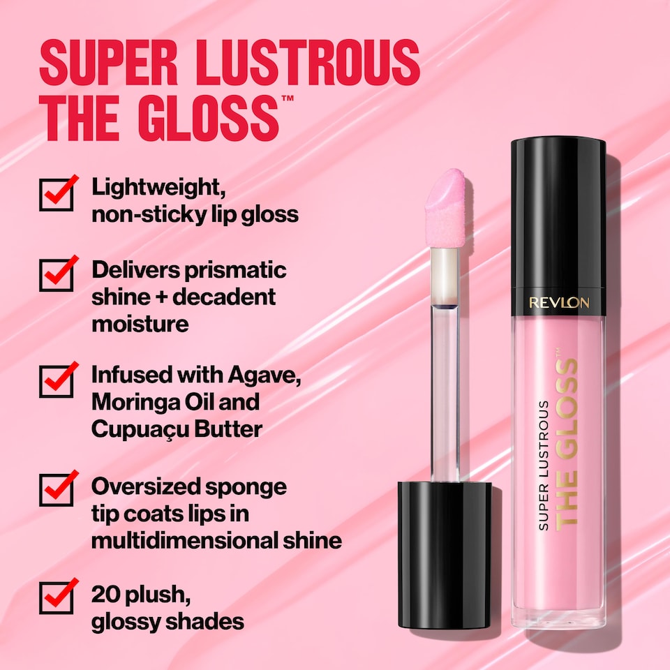 image 1 of Revlon Super Lustrous The Gloss Duo Sky Pink & Crystal Clear