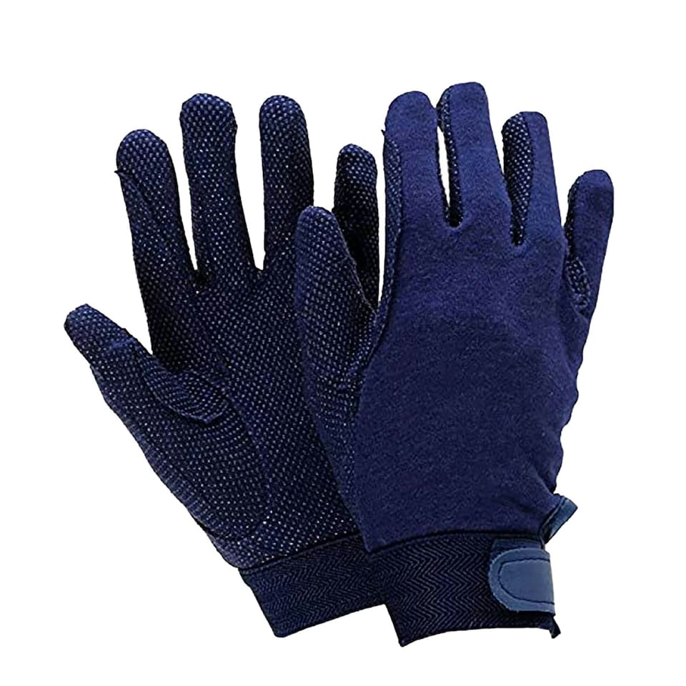 image 1 of Dublin Adults Track Riding Gloves - Navy - Small | Blue | S