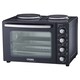 image 1 of Cooks Professional 34L Mini Oven with 2 Hobs - Electric Multifunction Countertop Cooker | Black | Black & Silver