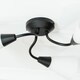 image 5 of ValueLights Kristina 3 Way Black Ceiling Light Frosted Shades and Bulbs