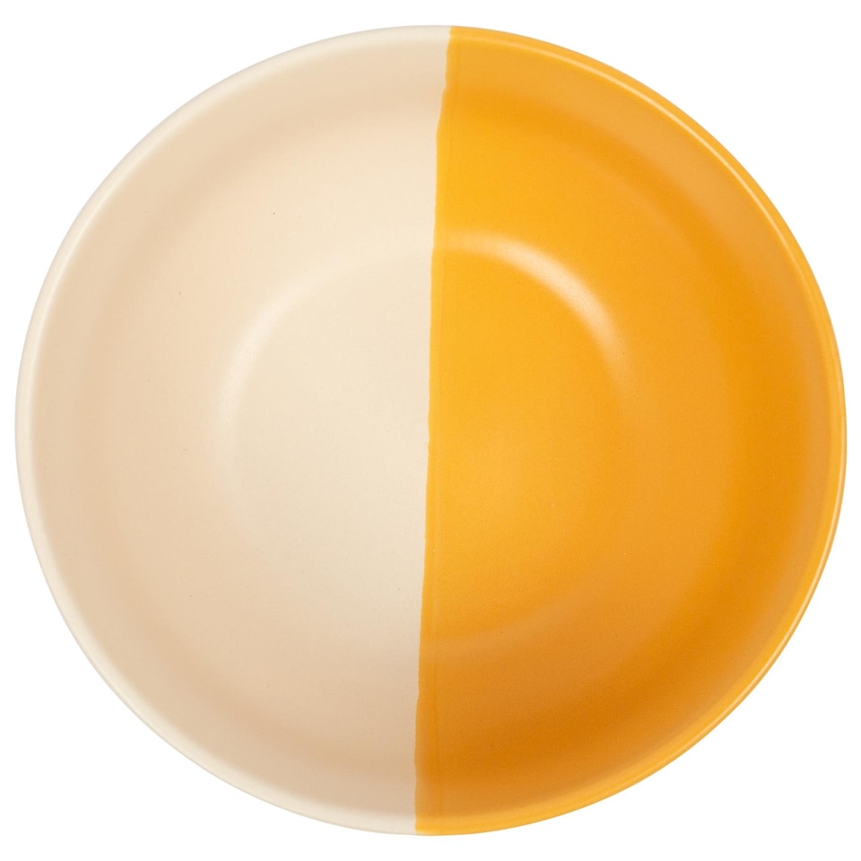 image 1 of Nicola Spring Dipped Stoneware Cereal Bowls - 16.5cm - Mustard - Pack of 4 | Yellow | Mustard