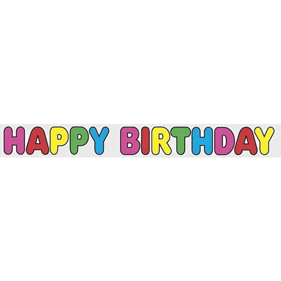 image 1 of Unique Party Foil Happy Birthday Banner - Multicoloured - One Size (UTSG38391)
