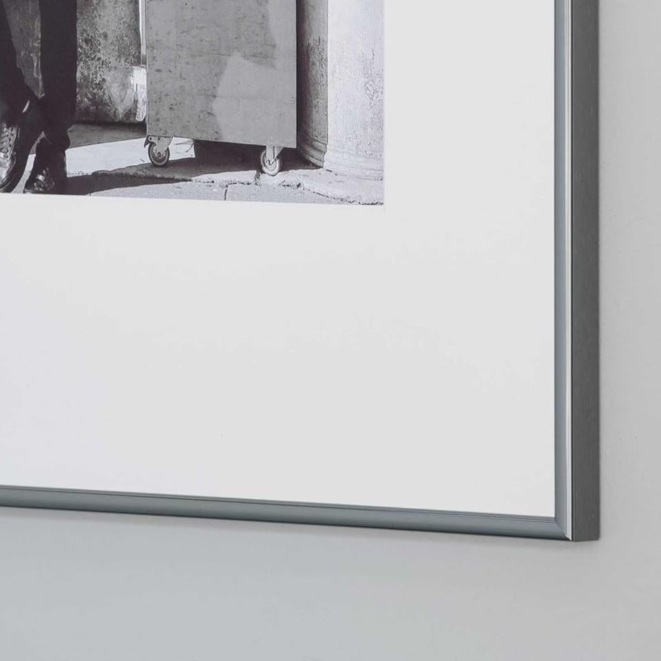 image 1 of Nielsen Classic Aluminium Picture Frame - Real Glass - Polished Silver - A3 (29.7 x 42cm)