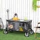 image 10 of Outsunny Folding Wagon Garden Cart Collapsible Camping Trolley for Outdoor