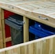 image 5 of Shireburn Quad Wheelie Bin Store - L80.4 x W250.5 x H120 cm - Fits 1 x 180L or 240L & 3 x 140L Wheelie Bins