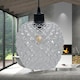 image 4 of Baine - Clear Textured Glass with Black Pendant Fitting | Clear | Clear | 1