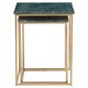 image 3 of Interiors by Premier Marble Top Green Set of 2 Side Table, Open Design Frame Bedside Table, Square End Table for Living Room Green