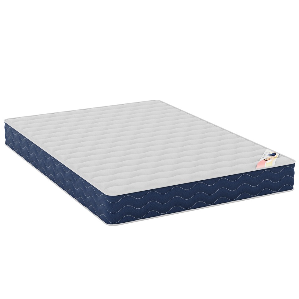 image 1 of Vida Designs Lisbon Double Ottoman Faux Leather Bed, Grey & Gel Memory Foam Pocket Spring Mattress, Double