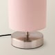 image 6 of ValueLights Satin Touch Dimmer Bedside Table Lamp With Pink Cylinder Light Shade